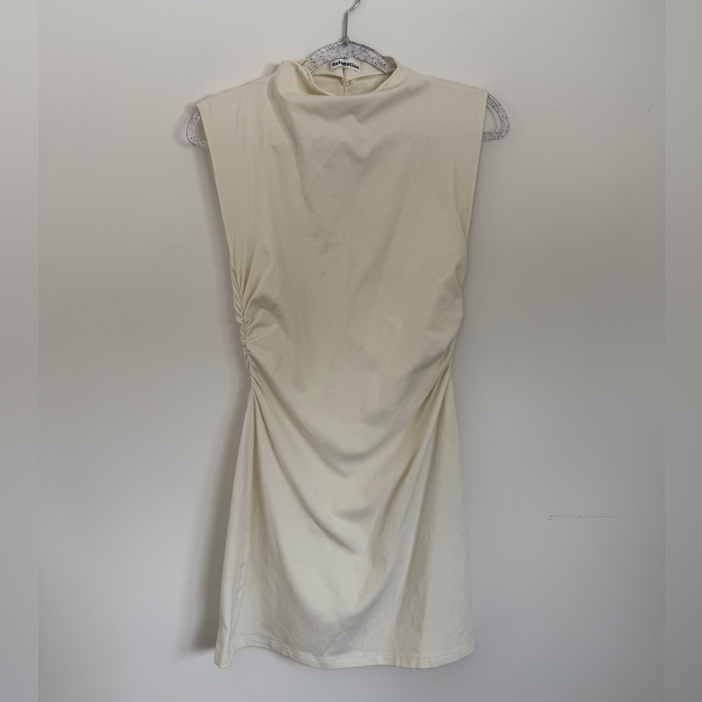 Reformation Cream sleveless dress